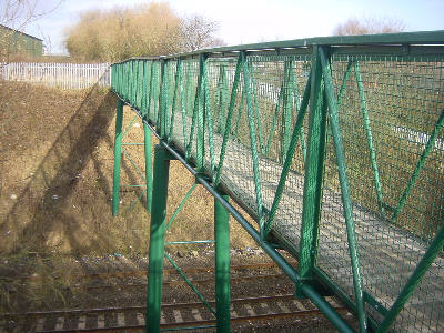 Footbridge over railway, Littlemoss