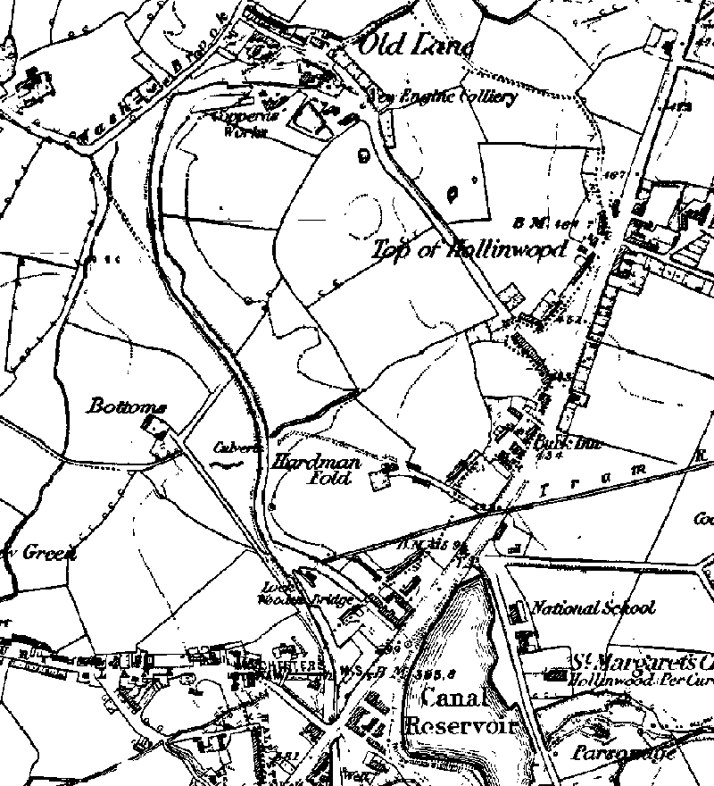 Old Map, Hollinwood Branch Canal