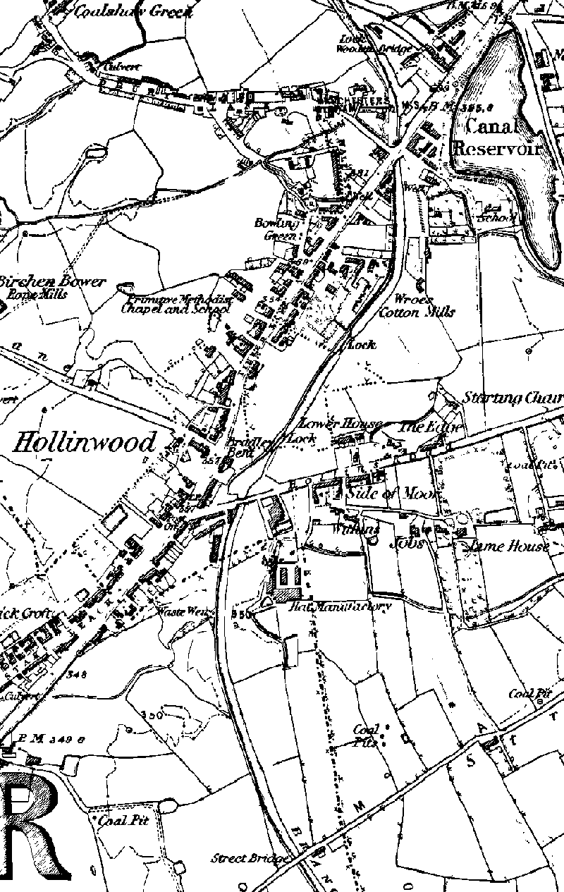 Old Map, Hollinwood Branch Canal