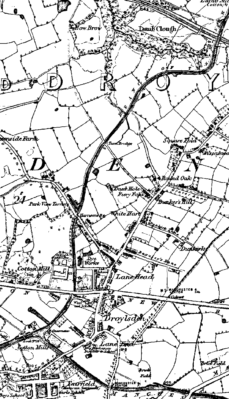 Old Map, Hollinwood Branch Canal